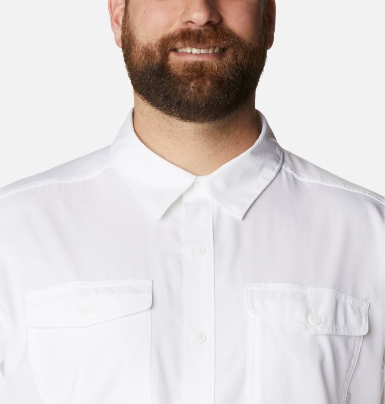 Men's Columbia Utilizer II Solid Short Sleeve Shirts White | Plus Size CA-D305L